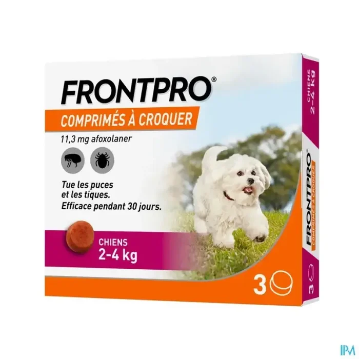 Frontpro antiparasitaire chien 2/4kg comprimé 3