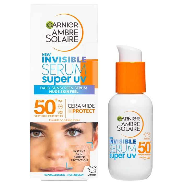 Garnier Ambre Solaire SPF 50+ Super UV Sérum Invisible pour le Visage 30 ml