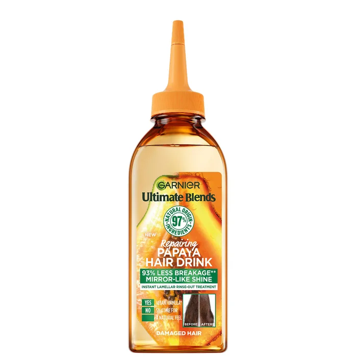 Garnier FRUCTIS Réparateur Après-Shampooing Liquide Hair Drink Papaye pour Cheveux Secs 200 ml