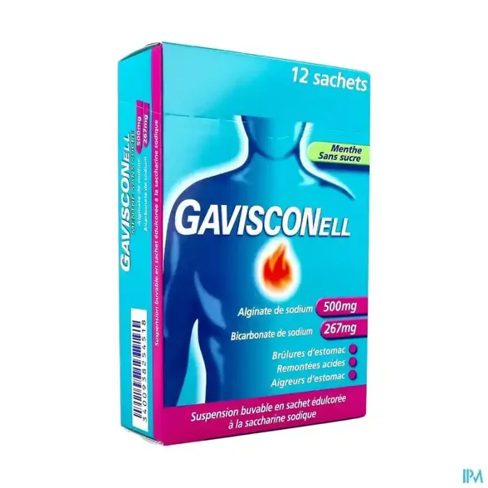 Gavisconell menthe sans sucre susp buvable sachet 12