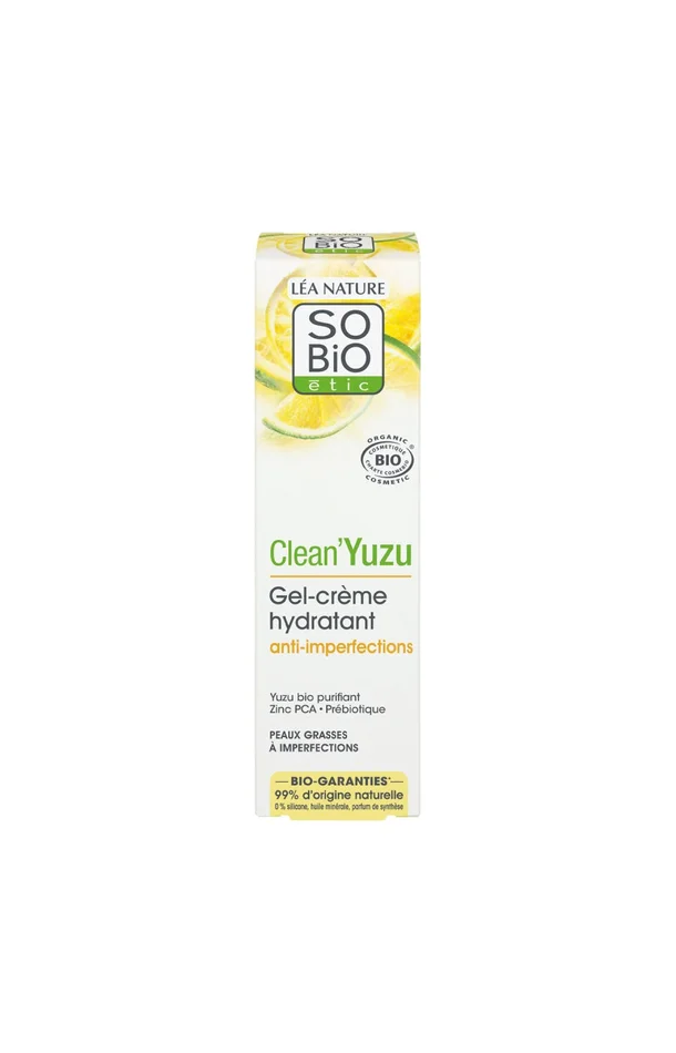 Gel-crème hydratant anti-imperfections bio – Clean’Yuzu – Peaux grasses à imperfections