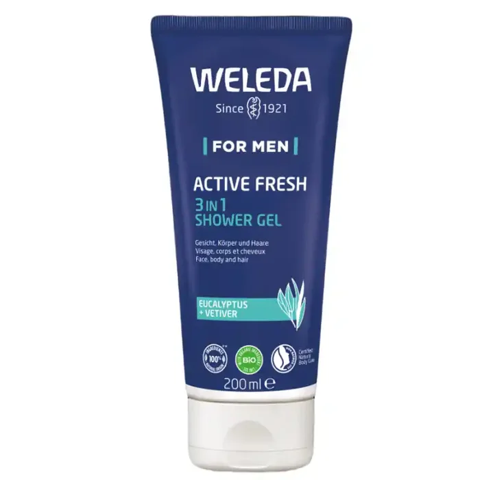 GEL DOUCHE ACTIVE FRESH pour homme BIO 200ML WELEDA