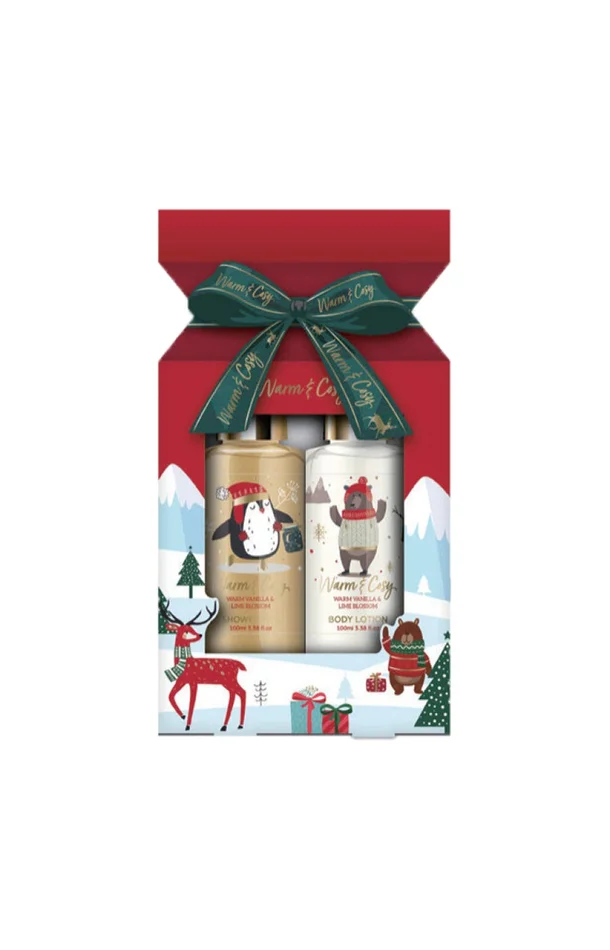 Gel douche et lait corporel – Warm & Cosy – 2 x 100 ml