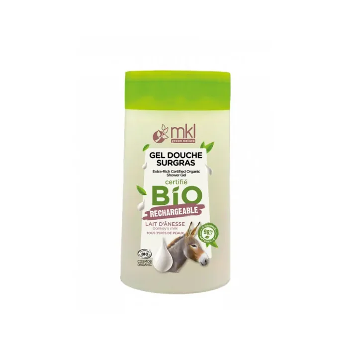GEL DOUCHE SURGRAS LAIT D‘ÂNESSE BIO RECHARGEABLE 200ML MKL GREEN NATURE