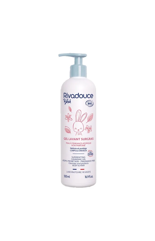 Gel lavant surgras bio – Bébé – Corps & cheveux – 500 ml