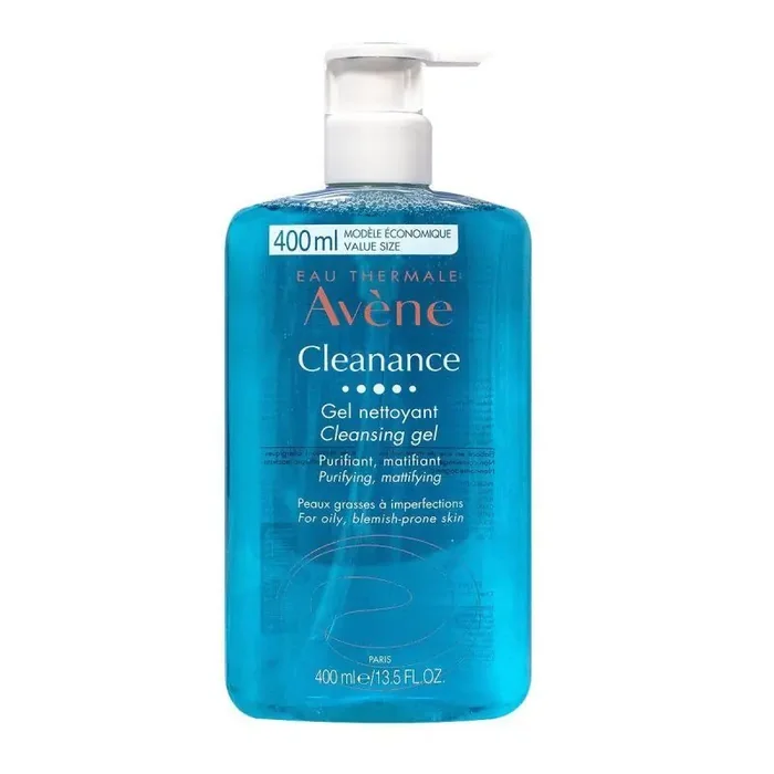 Gel moussant nettoyant visage Cleanance Avene flacon pompe 400 mL