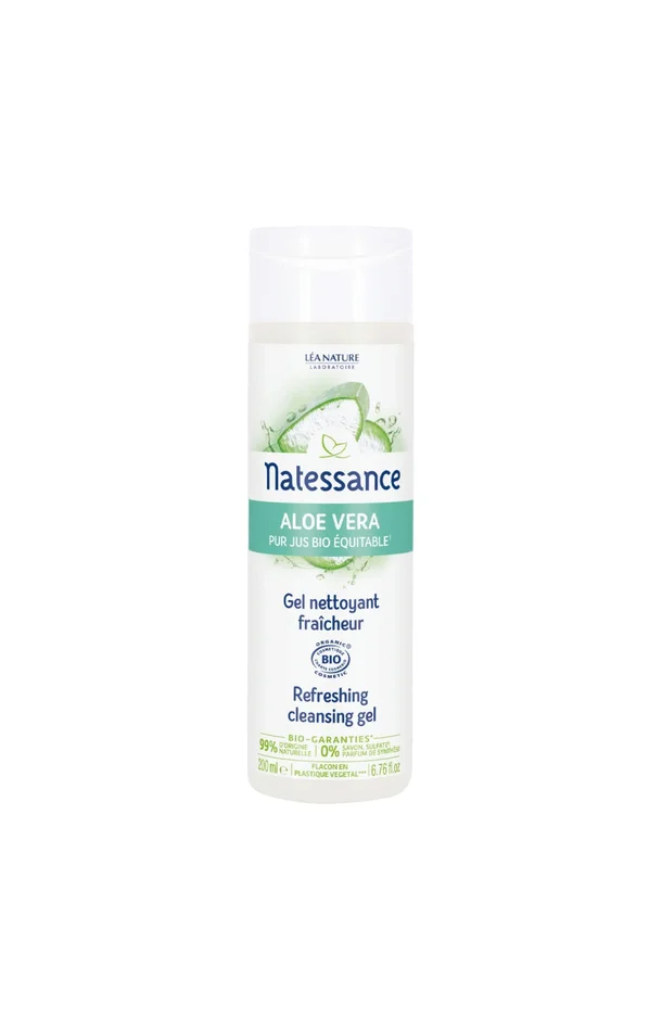 Gel nettoyant fraîcheur – Aloe vera bio – Visage – 200 ml
