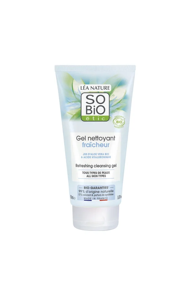 Gel nettoyant fraîcheur bio – Aloe vera – Visage