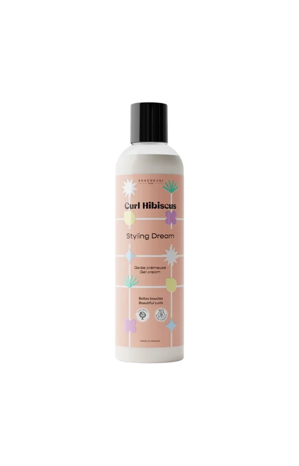 Gelée crémeuse – Curl Hibiscus – Aloe Vera & vitamine F – Cheveux ondulés à crépus – 250 ml