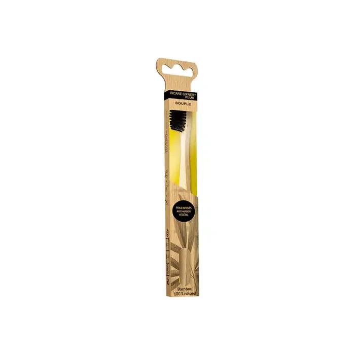 Gifrer Bicare plus brosse a dents souple infusee au charbon