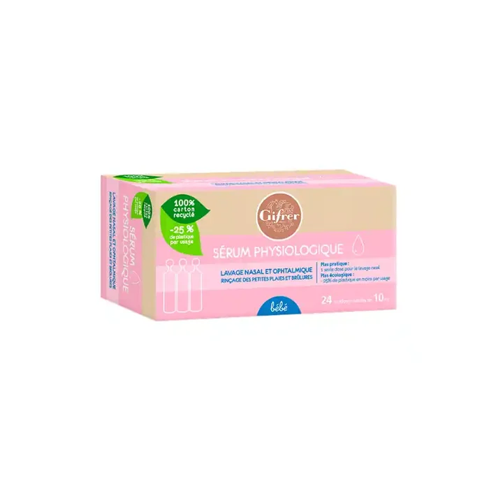 Gifrer serum physiologique lavage nasal et ophtalmique 10ml