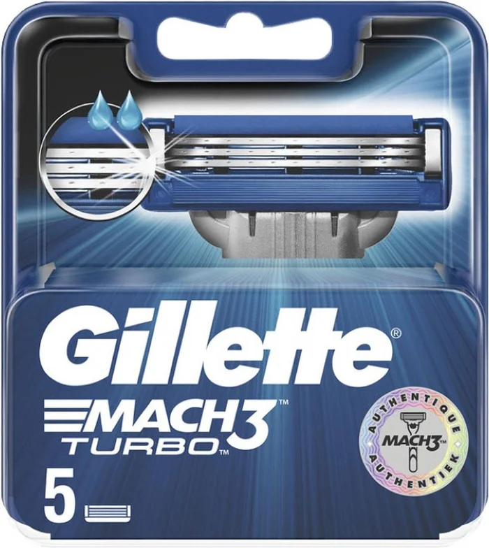Gillette Mach3 Turbo – 5 pièces – Lames de rasoir