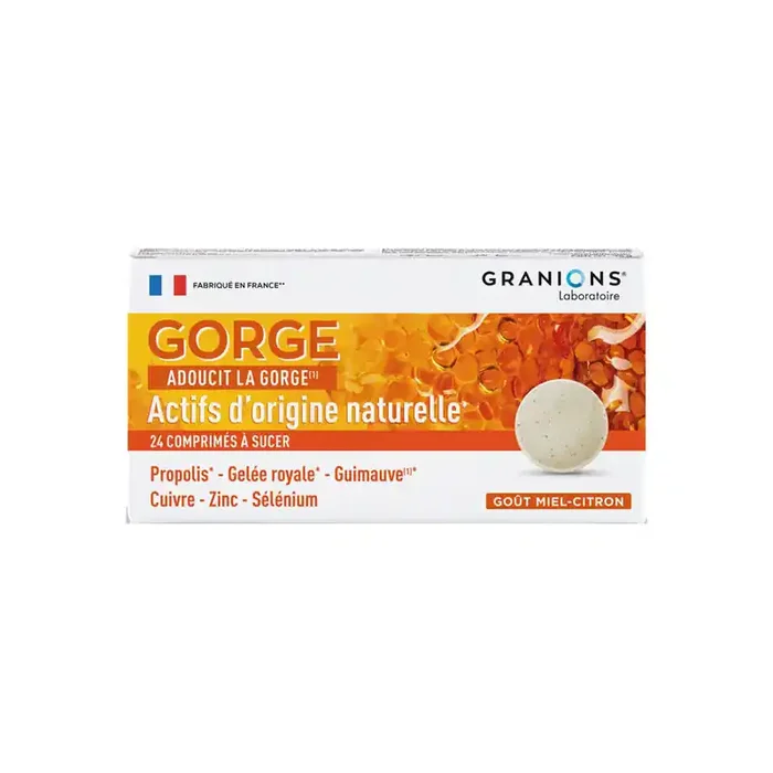 Granions 24 comprimes a sucer miel citron pour gorge
