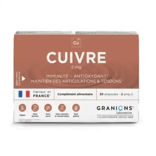 GRANIONS CUIVRE 2mg – 30 ampoules