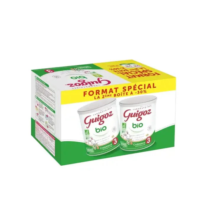 GUIGOZ BIO CROISSANCE 3 DE 10 MOIS A 3 ANS 800G LOT DE 2