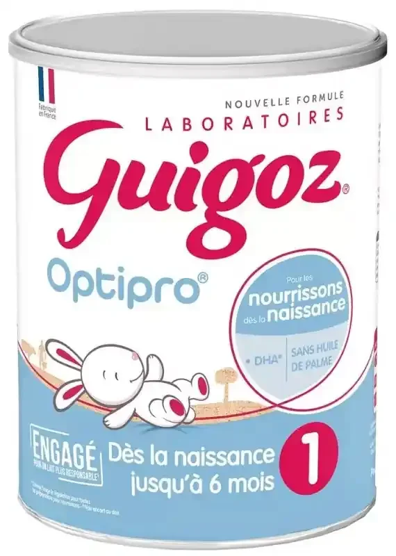 Guigoz Optipro 1 Lait 1er Âge Dès la Naissance Jusqu‘à 6 Mois 780 g