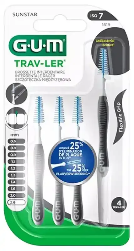 GUM 4 Brossettes Interdentaire Trav-Ler – Taille 1619 2,6 mm