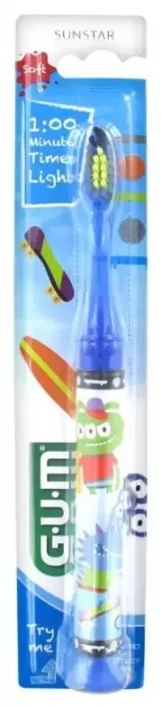 Gum Brosse à Dents Timer Light 6+ – Couleur Bleu