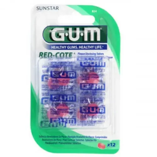 GUM RED COTE n°824 – 12 Comprimés Révélateurs de Plaque Dentaire