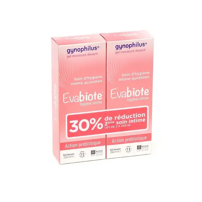 GYNOPHILUS EVABIOTE SOIN HYGIENE INTIME QUOTIDIEN LOT DE 2 X 250ML