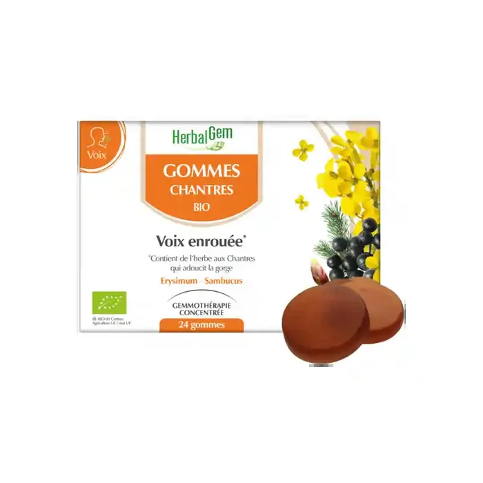 Herbalgem gommes chantres bio 24 gommes