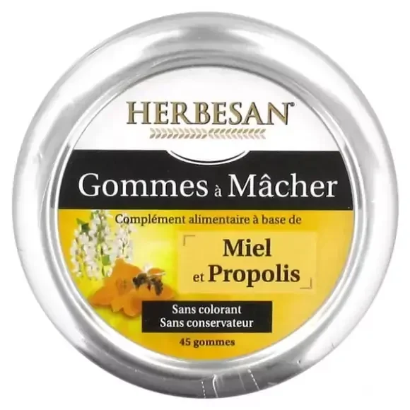 Herbesan Gommes Propolis – Boîte de 45 Gommes