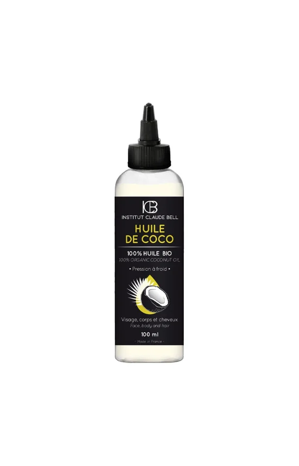 Huile de coco bio pressée à froid – 100% pur coco – Visage, corps et cheveux – 100 ml
