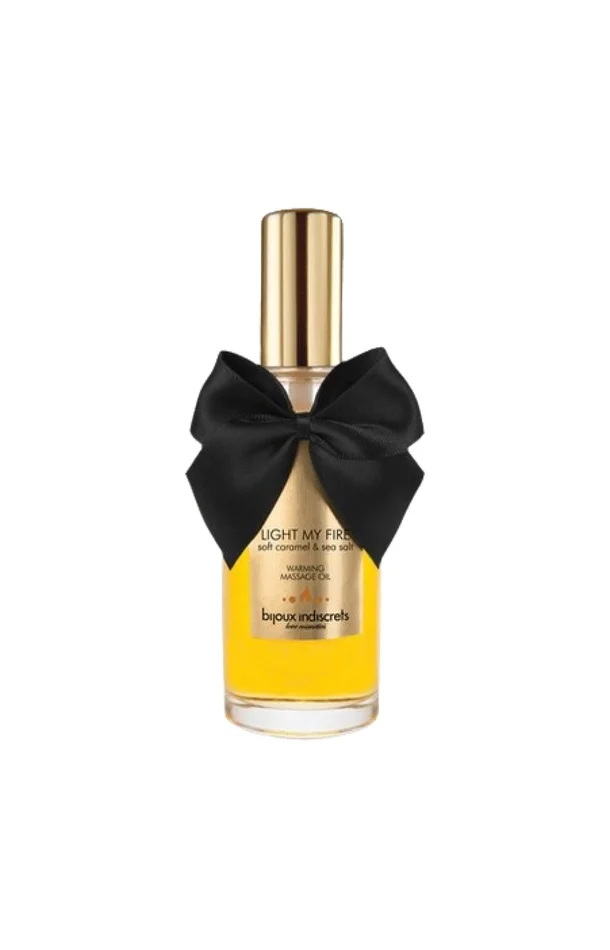 Huile de massage embrassable chauffante – Caramel doux et sel – 100 ml