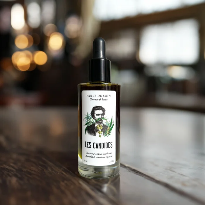 Huile de Soin Barbe & Cheveux- Chanvre, Ortie et Carthame- 50 ml