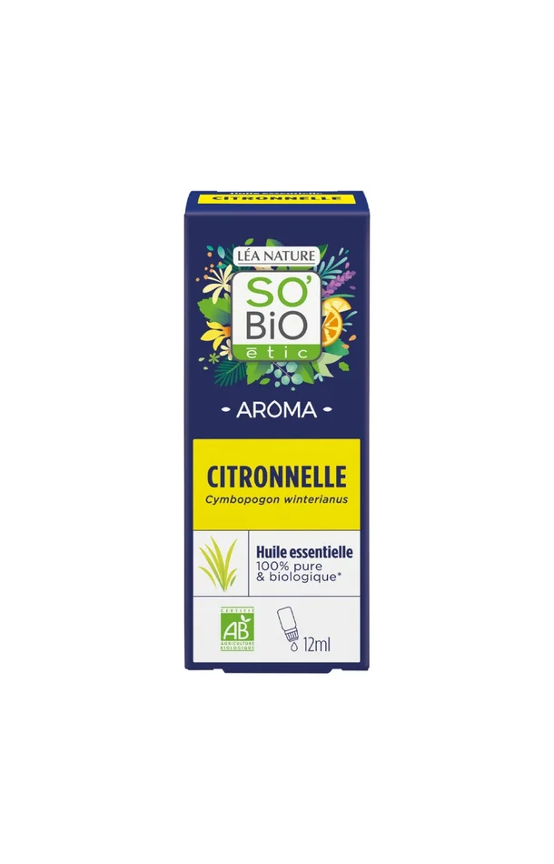 Huile essentielle de citronnelle bio – 12 ml