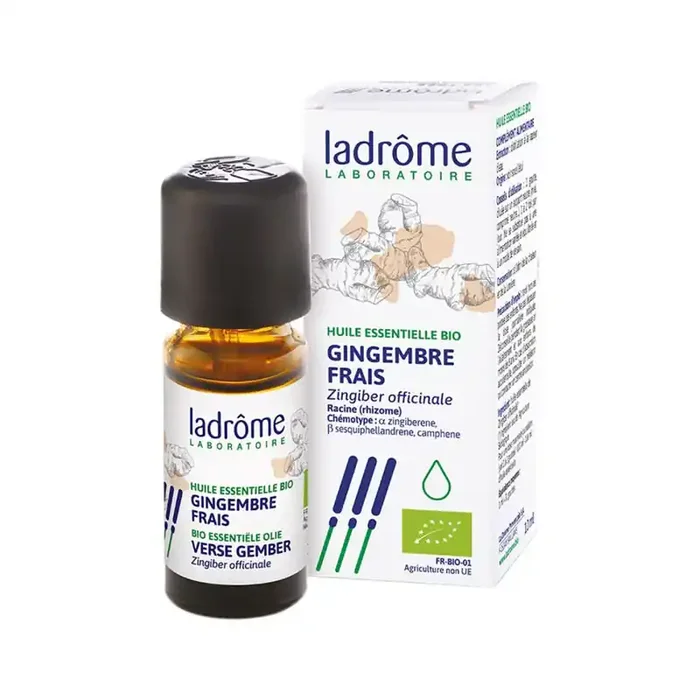 HUILE ESSENTIELLE GINGEMBRE FRAIS BIO 10ML LADROME