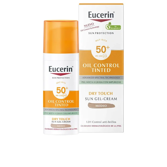 Huile PROTECTION SOLAIRE toucher sec gel-crème couleur SPF50+ #medium 50 ml