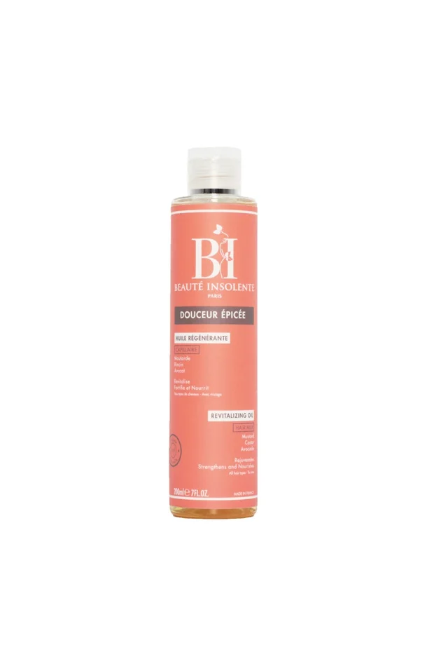 Huile régénérante – Ricin & moutarde – Cheveux ondulés à crépus – 200 ml