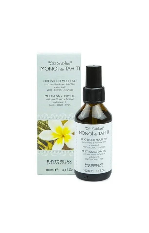Huile sèche adoucissante – Monoï de Tahiti – Visage, corps & cheveux – 100 ml