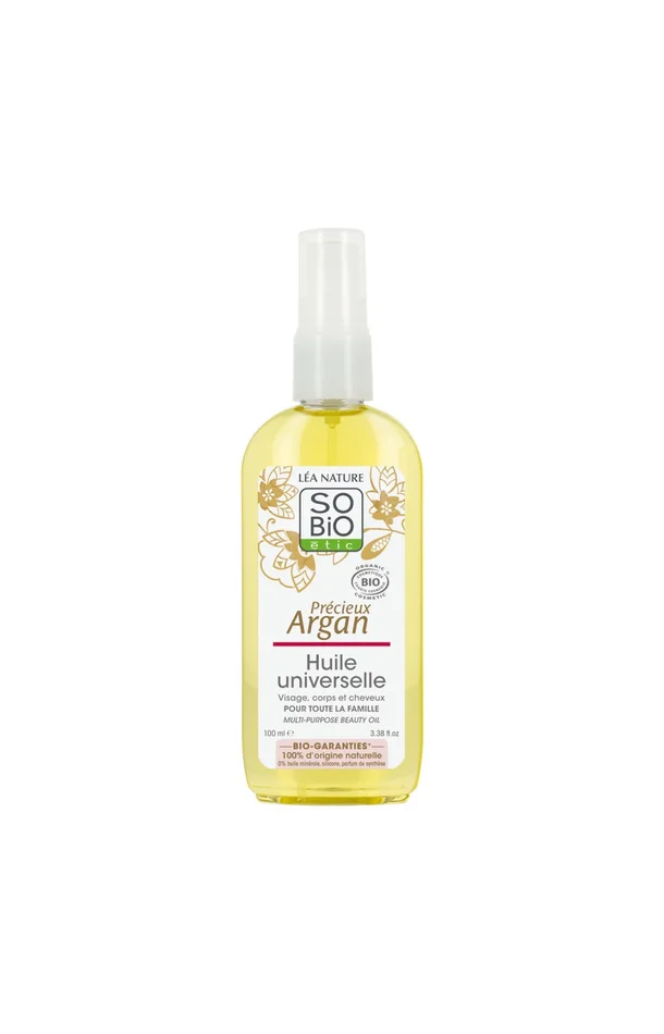 Huile universelle bio – Argan – Visage, corps & cheveux – 100 ml