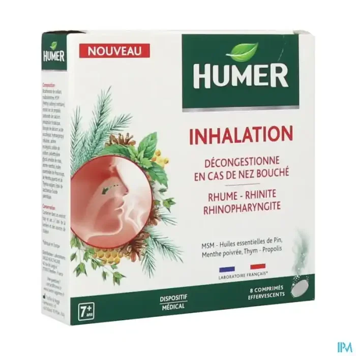 Humer inhalation nez bouche comprime effervescents pour inhalation x8