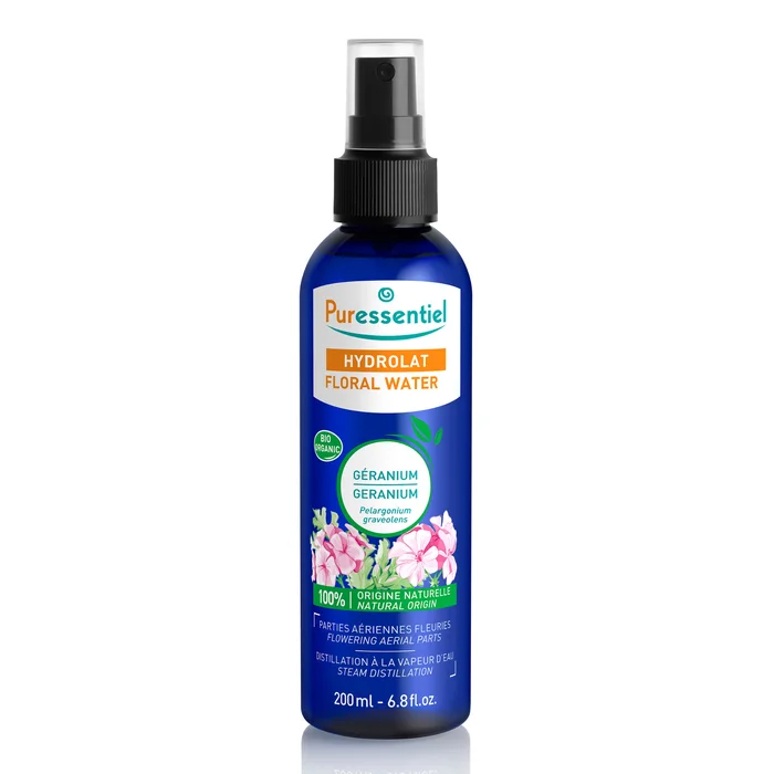 Hydrolat de Géranium BIO – Peaux Tiraillées & à Imperfections 200 ml