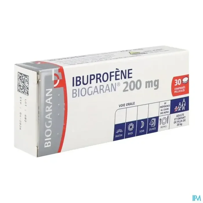 Ibuprofene biogaran 200mg comprimé 30