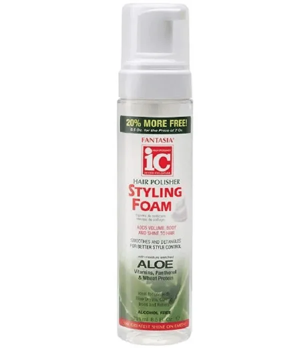 IC FANTASIA Hair Polisher Aloe Vera Styling Foam Mousse Coiffante 251ml