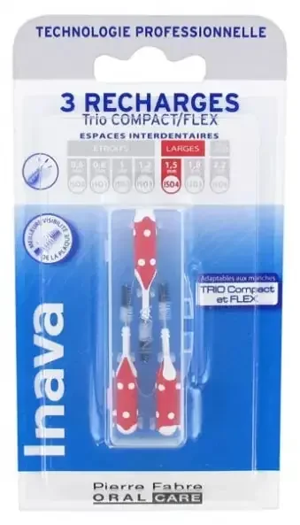 Inava Brossettes Recharges 3 Unités – Taille ISO4 1,5 mm