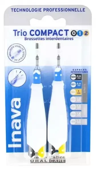 Inava Brossettes Tri Compact Large 444 Rouge 1,5 mm 2U – Taille ISO0/1/2 0,6 à 1 mm