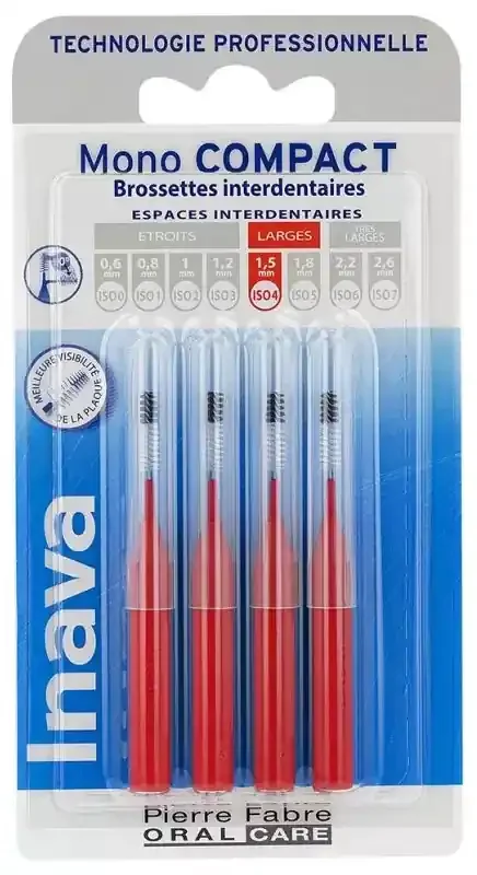 Inava Pierre Fabre Oral Care Brossettes Mono-Compact – Taille ISO4 1,5 mm