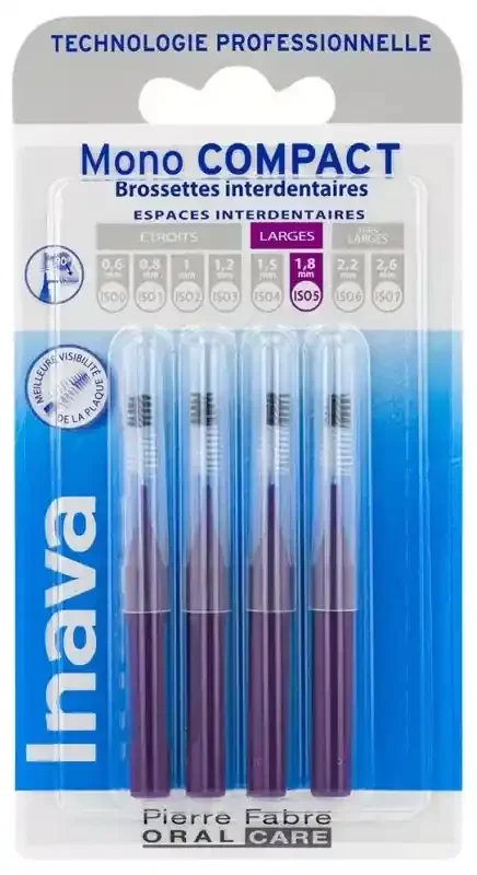 Inava Pierre Fabre Oral Care Brossettes Mono-Compact – Taille ISO5 1,8 mm