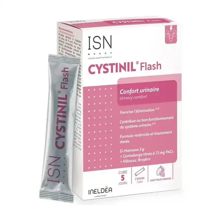 Ineldea isn cystinil flash confort urinaire 10 sticks (gout fruits rouges)