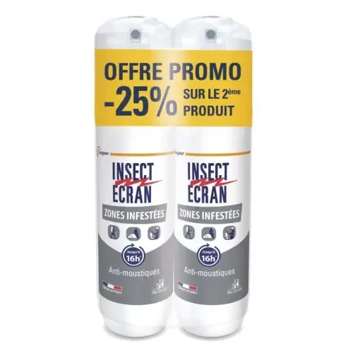 Insect Ecran Anti-Moustiques Zones Infestées Dès 24 Mois Jusqu‘à 16h 100ml X2