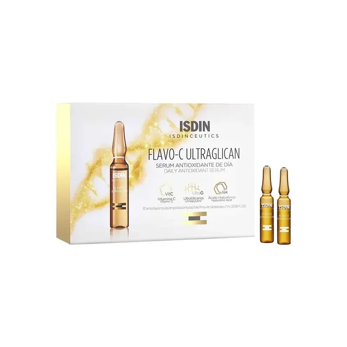 Isdin isdinceutics flavo-c ultraglican 30 ampoules de 2ml