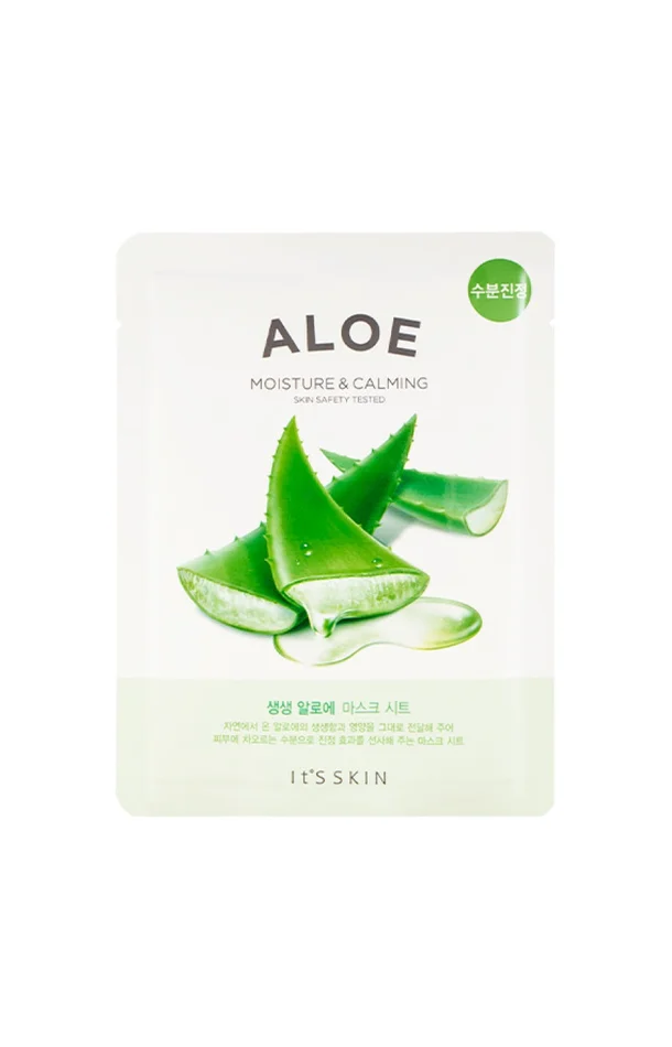 It’s Skin – Masques en tissu apaisants – Aloe vera – Peaux sensibles – 20 unités