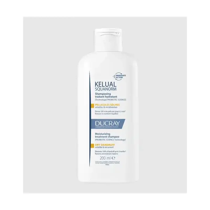 KELUAL SQUANORM SHAMPOOING TRAITANT HYDRATANT PELLICULES SECHES 200ML DUCRAY