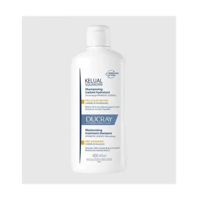 KELUAL SQUANORM SHAMPOOING TRAITANT HYDRATANT PELLICULES SECHES 400ML DUCRAY