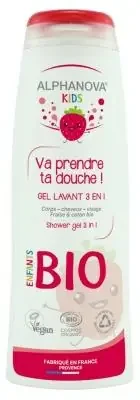 Kids Va Prendre Ta Douche ! Gel Lavant 3en1 Fraise & Coton Bio 250 ml